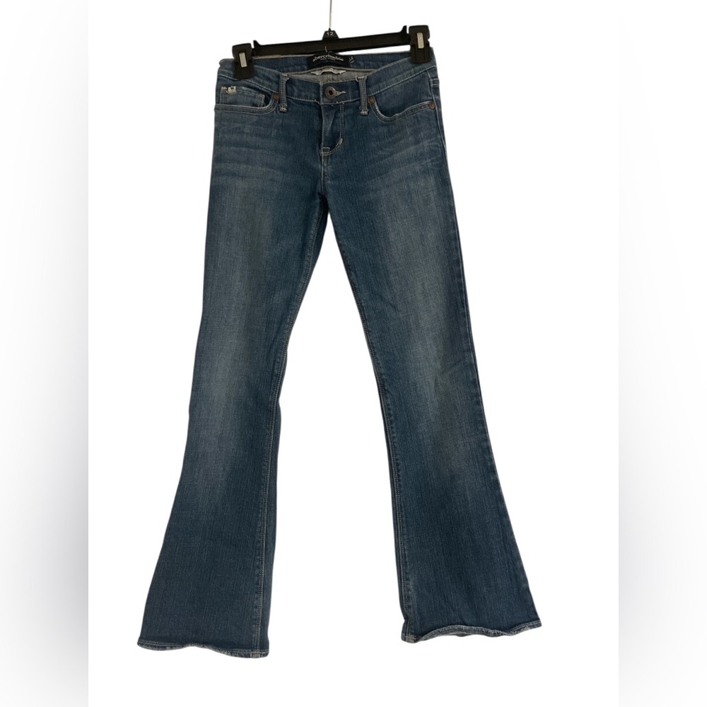 Abercrombie & Fitch Blue Flare Wide Leg Jeans